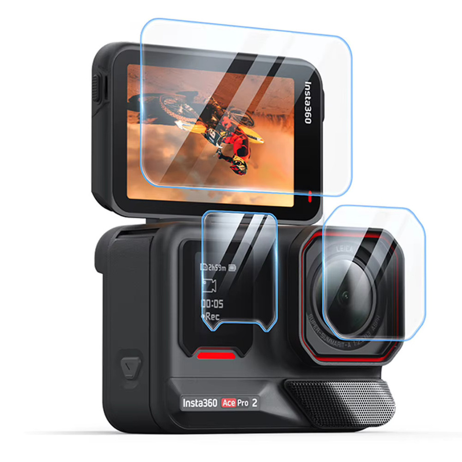 Insta360 Ace Pro 2 Ultra-HD Objektivschutzfolie aus gehärtetem Glas mit 9H-Härte, transparent - Bild 4