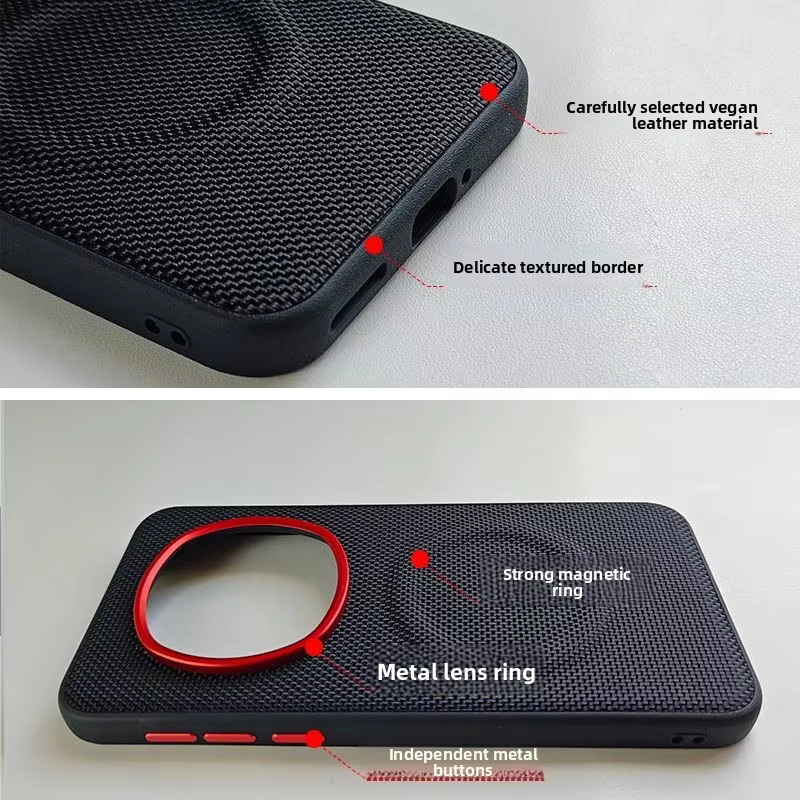 Luxus PU-Leder Magnetische MagSafe Schutzhülle für Huawei Honor Magic 8 Pro, Magic 8, 7 Pro, 8 Lite und 8rsr in Schwarz - Bild 3