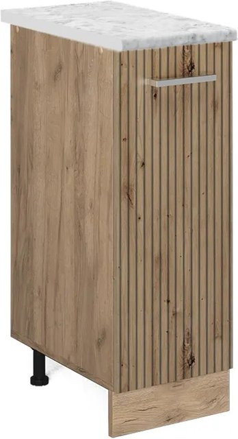 Vicco Apothekerschrank R-Line Medizinschrank für die Küche in Artisan-Eiche mit Marmor-Optik, B/T/H: 30,0 x 60,0 x 81,6 cm - Bild 1