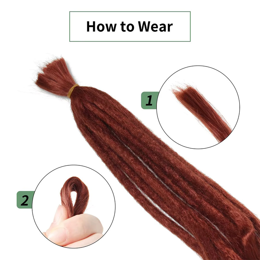 Suri Hair Dreadlock-Verlängerungen, 24 Zoll, 10 Stränge, Synthetisch, Unisex - Bild 3