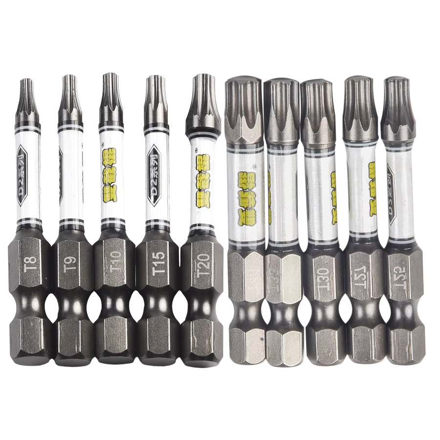 VIBRATITE 10er Set Magnetische Schlagschrauber Bits mit 1/4 Zoll Hex Schaft für Kreuz, Sechseck und Torx - Bild 3