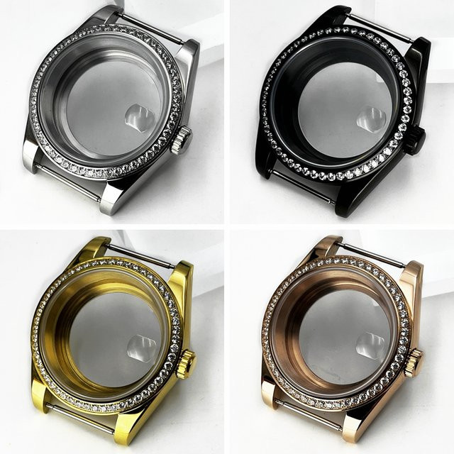 RICHUS Uhrengehäuse Edelstahl, Silber, Diamant, Zirkonia, Unisex - Bild 1