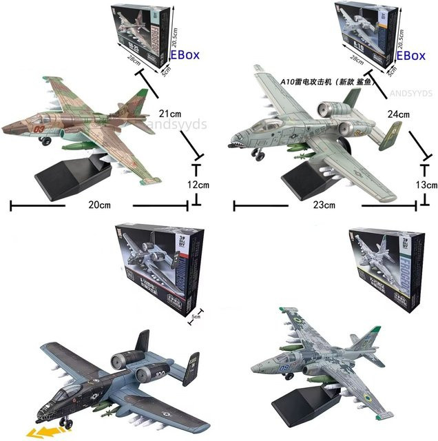ZOCO Militär Serie A-10 Thunderbolt II Warthog Flugzeug, Bausteine, ab 3 Jahre - Bild 1