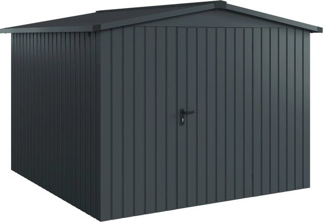 Hörmann EcoStar Gerätehaus Euroline Satteldach 1-flg in Anthrazitgrau B: 285 cm, H: 278 cm - Bild 1