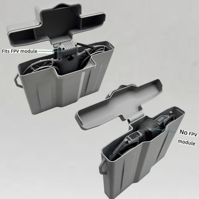Stoßfestes Hartschalenetui für DJI Neo 2, wasserdichte und kompakte Aufbewahrungsbox für FPV-Module in Grau - Bild 1
