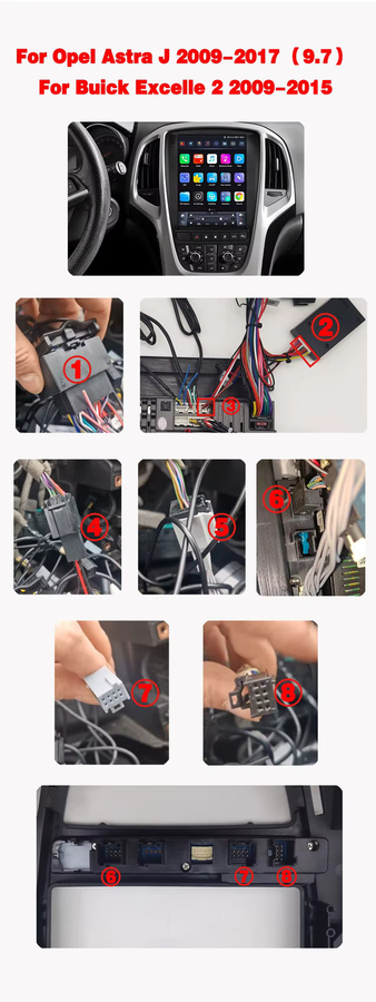 FengShiDa Android 16 Multimedia-Player mit Carplay, Navigation, GPS und WiFi für Opel Astra J, Vauxhall und Buick Verano (2009-2015), Schwarz - Bild 6