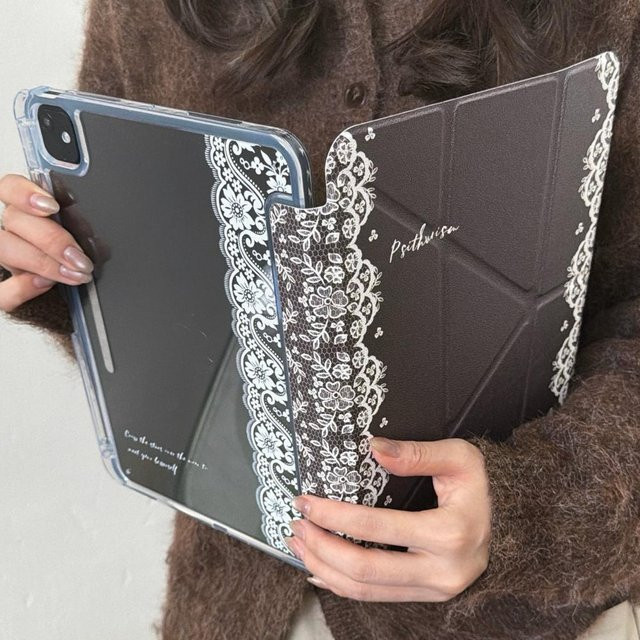 XIAOLU iPad Hülle mit Bleistifthalter in Schwarz für iPad Pro 11 und 13 Zoll, iPad Air 5 4 13 11 Zoll sowie iPad Mini 6 und 7 - Bild 1