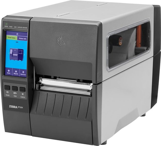 Zebra ZT231 Thermotransfer-Etikettendrucker mit 203 dpi, Bluetooth, Ethernet und USB in Schwarz-Grau - Bild 1