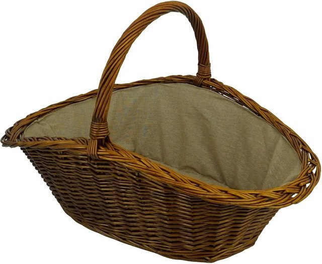 Valo Weidenkorb Oval mit Juteeinlage Braun B: 70 cm, T: 45 cm, H: 42 cm - Bild 1