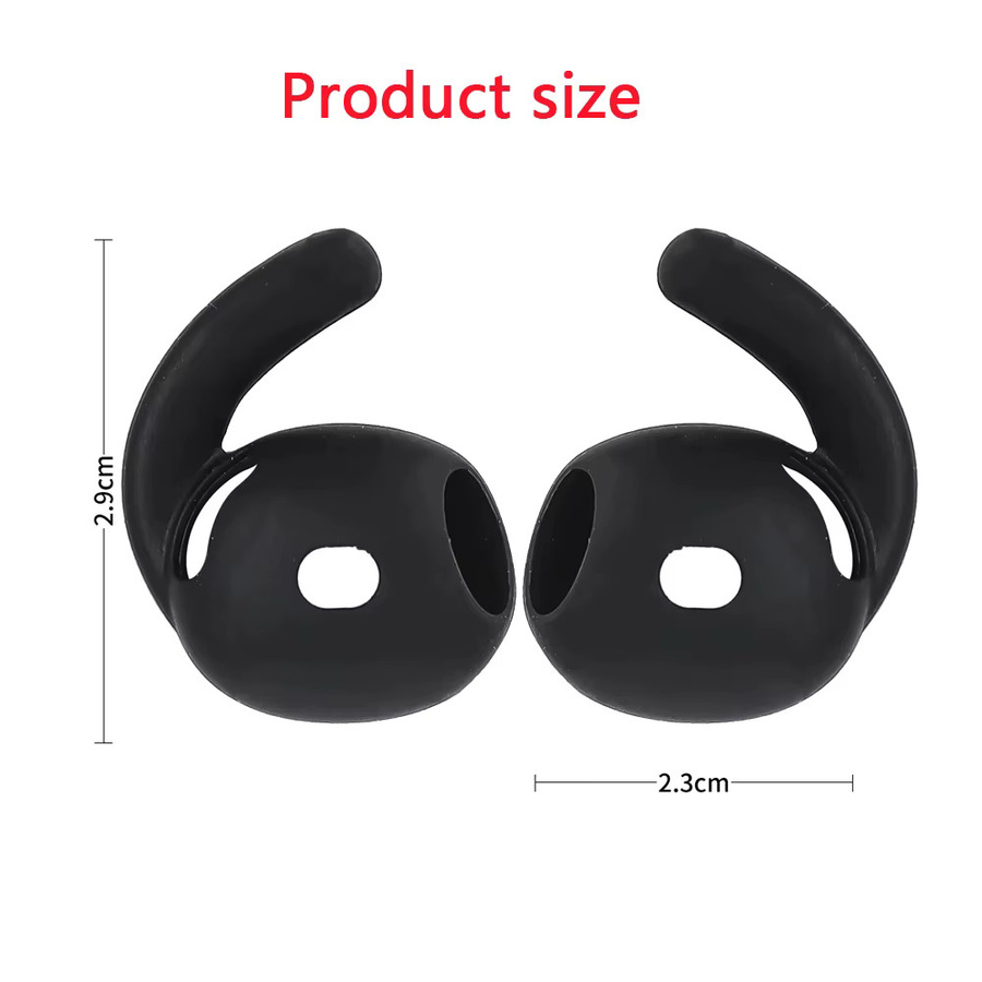 Apple AirPods 4 Zubehör Silikon Ohrkappen in Schwarz für sicheren Halt und Anti-Slip-Effekt - Bild 3
