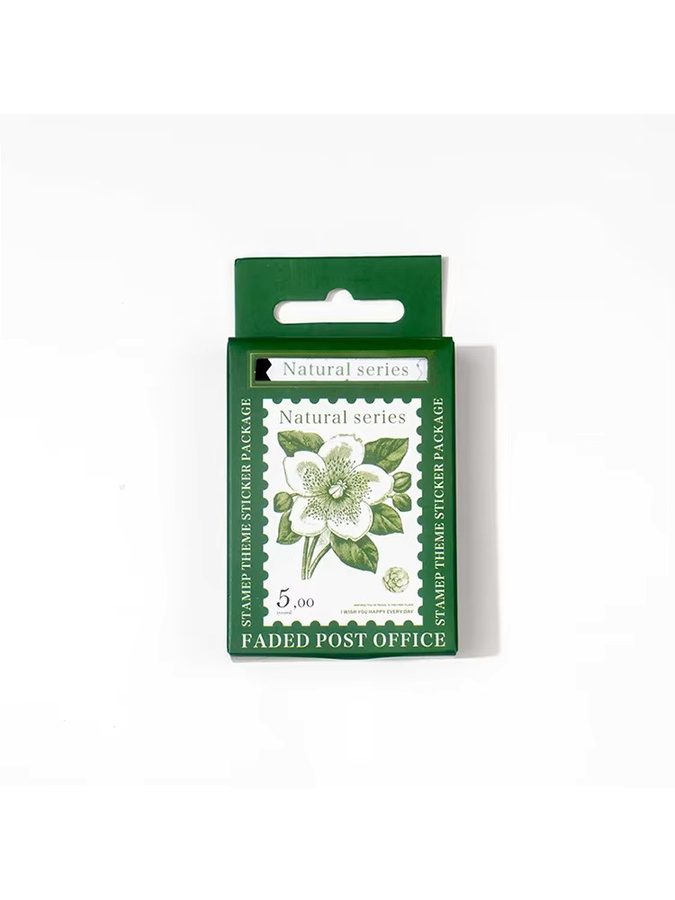 100 Stück Mini-Box-Aufkleber im Vintage-Stempel-Design, 8 verschiedene Motive, Multicolor, aus Papier - Bild 5