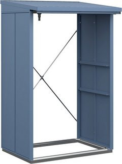 Ecostar Kaminholzregal Elegant-V aus Metall in Taubenblau, B/H/T: 112,7 x 198 x 102,5 cm - Bild 2