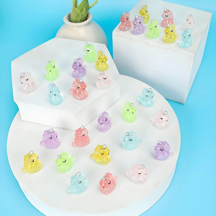 Yiran toy Mini-Einhorn-Figuren Tierfiguren Harz 20-teiliges Set - Bild 2
