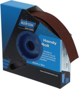 Norton Sparrolle K20N Schleifband für Holz und Metall, Körnung P80, Breite: 38 mm, Länge: 25 m - Bild 1