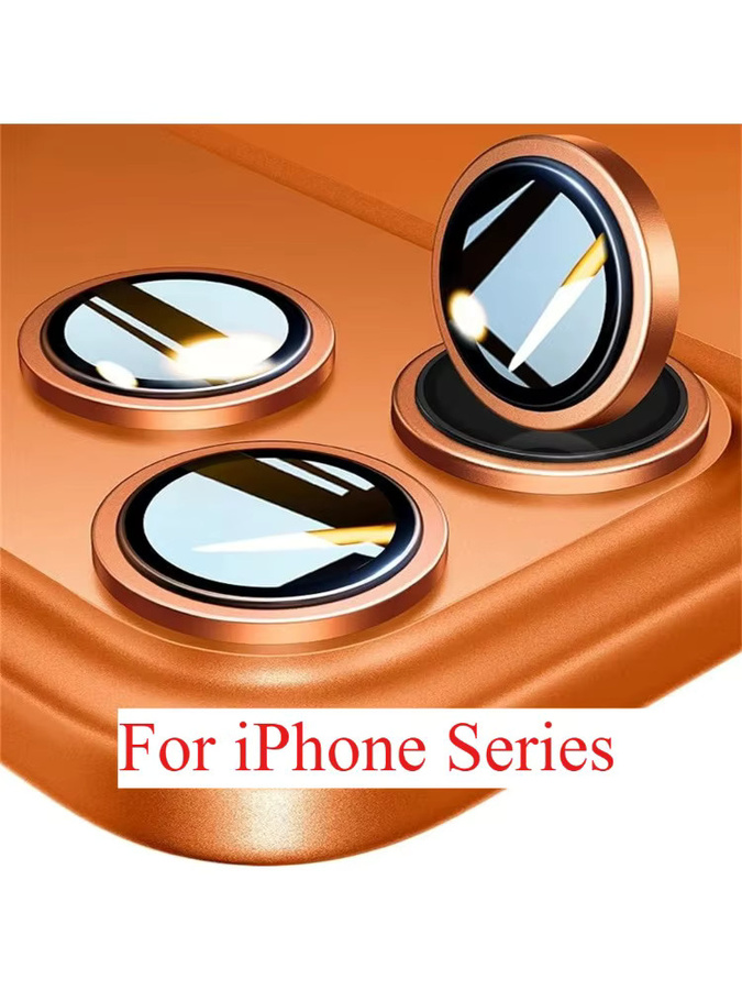 Metall Kamera Objektiv Schutz mit 3D Glas für iPhone 17 16 15 14 Pro Max Plus in Multicolor - Bild 5
