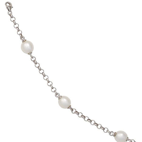 Colfem Perlenarmband 925 Silber, Perle, 19 cm, Unisex - Bild 1