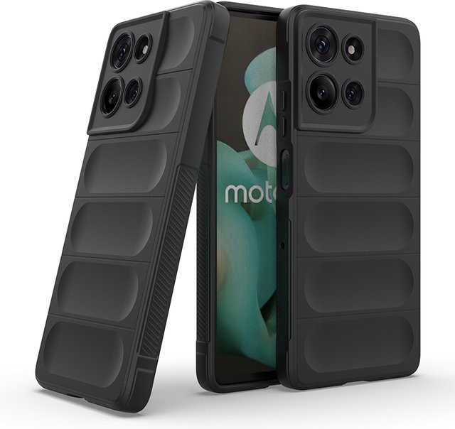 Stoßfeste Schutzhülle mit Wellenmuster für Motorola Moto G-Serie und Edge 70 Fusion in Grau - Bild 1