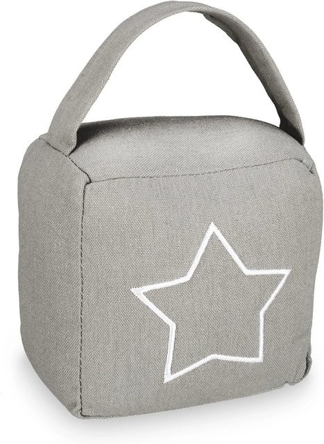 Relaxdays Türstopper Sack aus Polyester in Dunkelgrau, sandgefüllt und freistehend, B/T/H: 18,5 x 14 x 10 cm - Bild 1