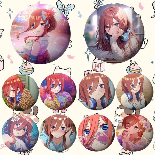 Brosche Cartoon Miku Nakano Cover, Bunt, Unisex - Bild 1