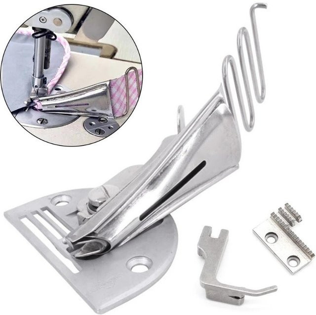 Overlock-Bias-Ordner aus Metall für die Bindung gebogener Kanten, Nähfuß-Set in Silber, 6 Größen - Bild 1