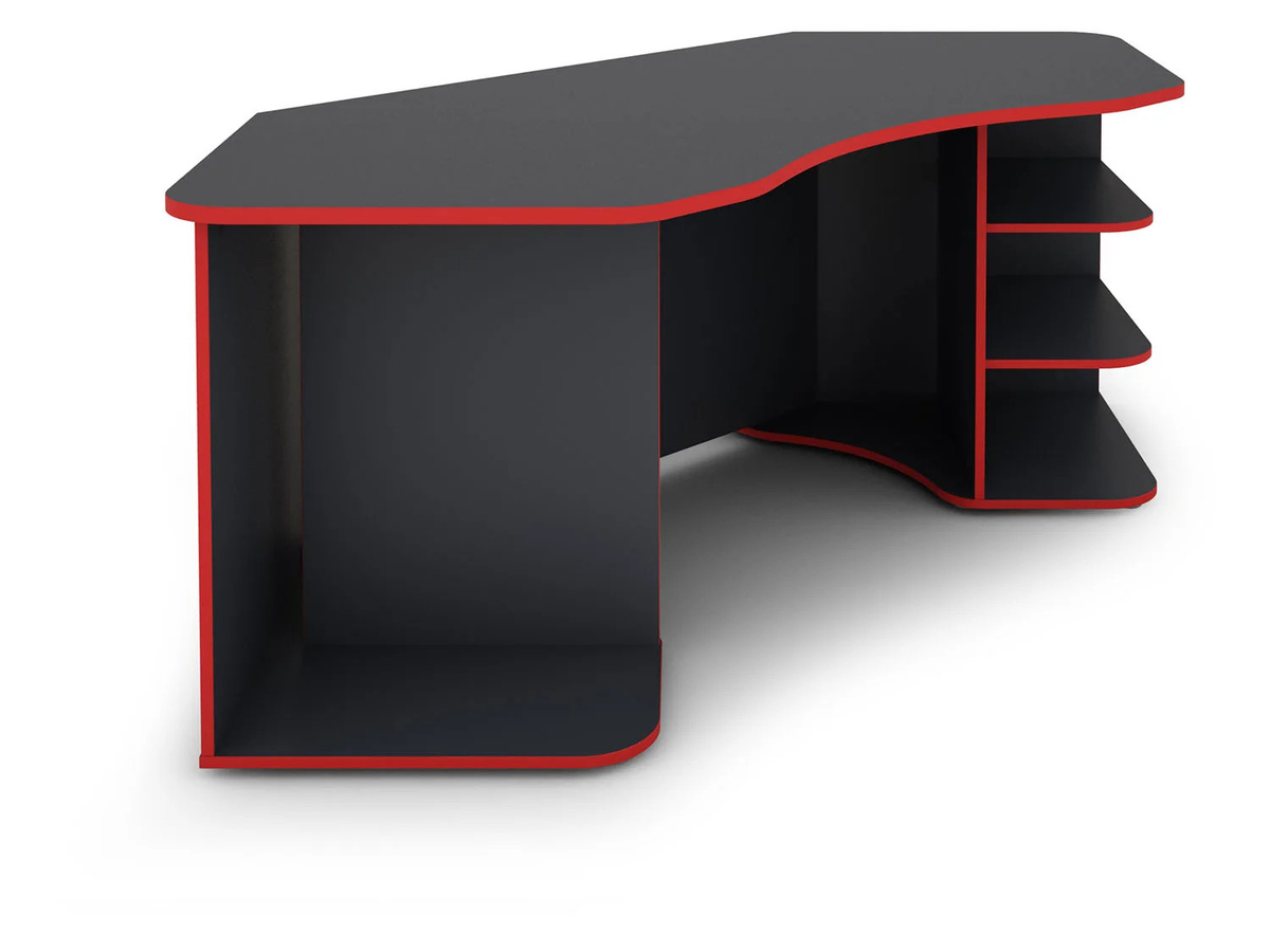 byLIVING Schreibtisch Thanatos modern in Anthrazit mit roten Kanten, B/T/H: 198 x 85 x 76 cm - Bild 3