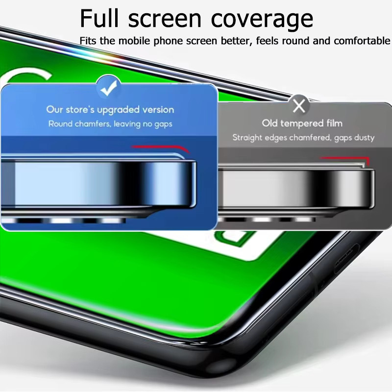 3er-Set gehärtetes Glas Displayschutzfolie für Xiaomi Redmi K50i, transparent, mit Fingerabdruck-Entsperrung und Vollabdeckung - Bild 6