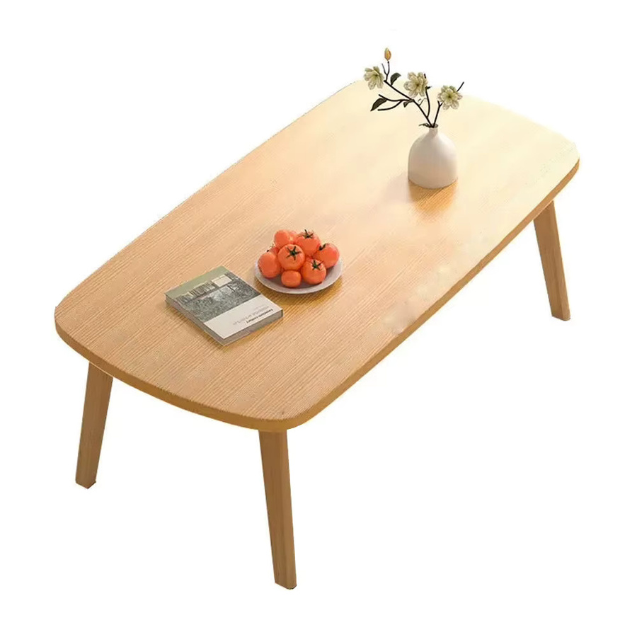 HiMISS Klappbarer kleiner Couchtisch aus Holz in Wood Grain Color als niedriger Tatami-Tisch oder Mini-Schreibtisch - Bild 2