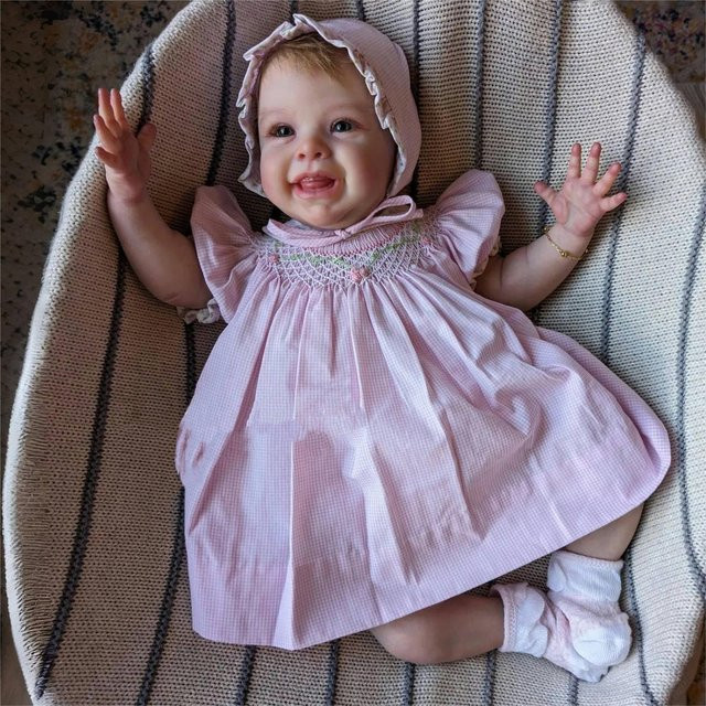 AnjoDoll Harper Reborn Baby Puppe mit Tuch Körper - Bild 1