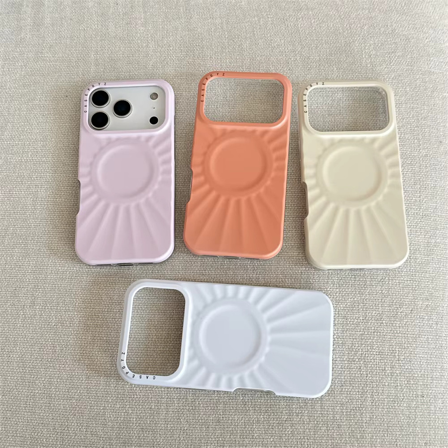 Xeber Luxus Ripple Flüssigsilikon Hülle mit MagSafe für iPhone 17 16 15 14 Pro Max in Orange - Bild 4