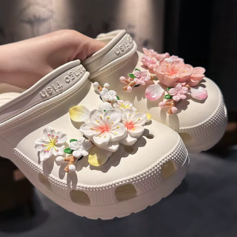 SMATLELF Schuhanhänger-Set, bunte Blume, DIY - Bild 3