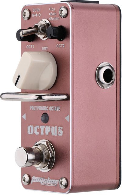 AROMA AOS-3 Octopus Polyphone Oktave E-Gitarren-Effektpedal Mini-Einzeleffekt in Grau oder Pink - Bild 1