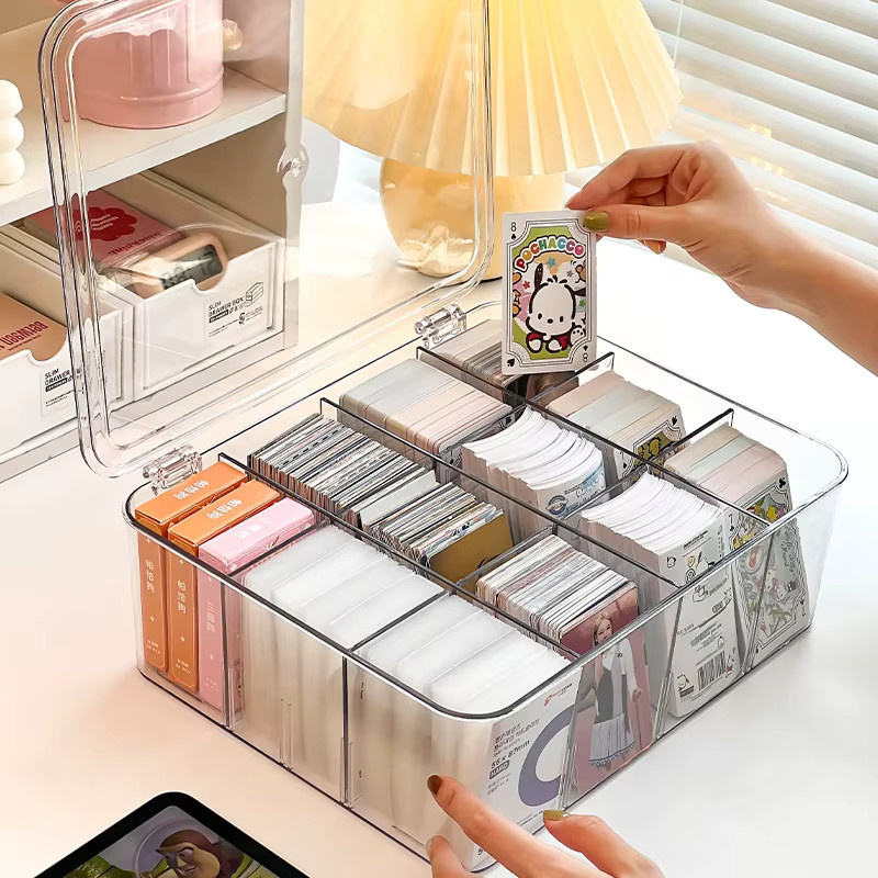 Fach Flip Box aus Acryl transparent als Organizer für Blind Box Karten, Kpop Fotokarten und S-Boxen - Bild 2