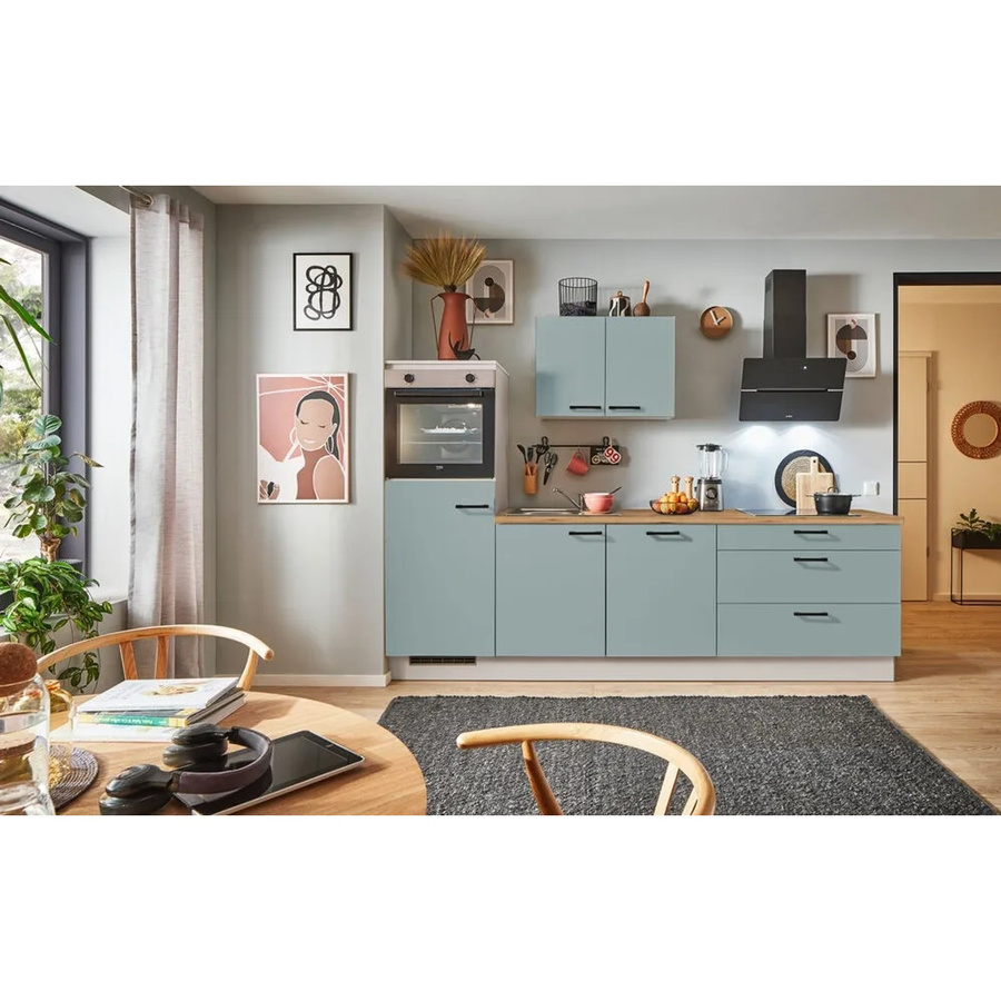 pino Küchenzeile Nordisch Grün mit Geräteschrank, Breite: 280 cm, Höhe: 174 cm, Tiefe: 60 cm - Bild 2