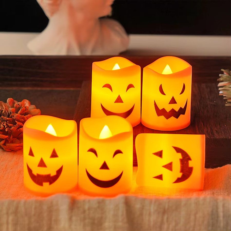 Bandai Halloween Kürbislaterne Geistergesichtslampe in Orange für Partydekoration und Atmosphärenlicht - Bild 4