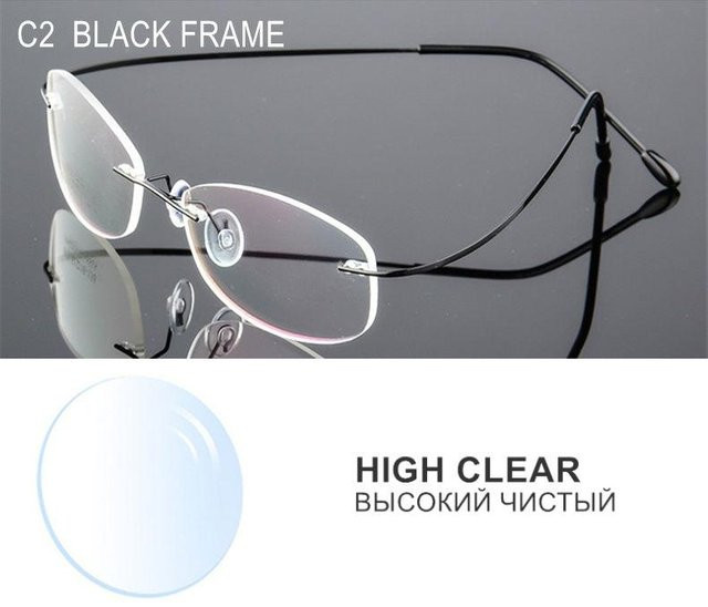 Bai Fen Bai Electronic 3C Korrektionsbrille, randlos, oval, Metall, Unisex, grau - Bild 1