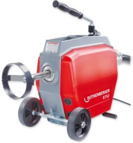 Rothenberger R750 Rohrreinigungsmaschine mit Führungsschlauch in Rot - Bild 1