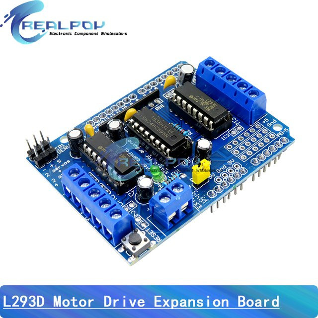 REALPOY L293D Schrittmotor Treiberplatine 4-Kanal Steuermodul in Blau für Arduino Mega2560 und UNO R3 - Bild 1