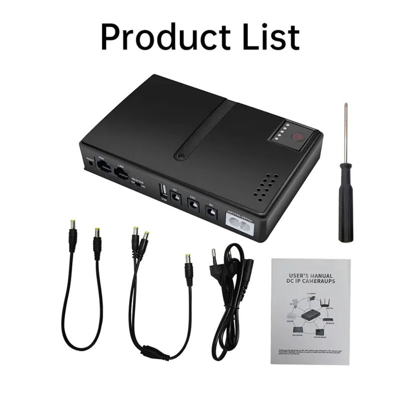 diymore DC UPS Unterbrechungsfreie Stromversorgung für Router und optische Modems, Schwarz, ohne Batterie - Bild 5
