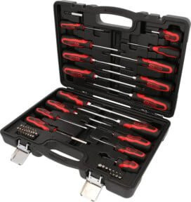 KS Tools ERGOTORQUEplus Schraubendreher- und Bit-Satz, 39-teilig, rot - Bild 1
