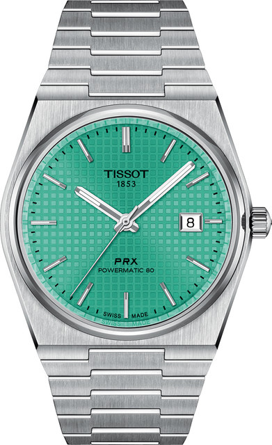 Tissot Herrenuhr PRX Powermatic-80, Automatik, Edelstahl, Grün, 40 mm - Bild 1