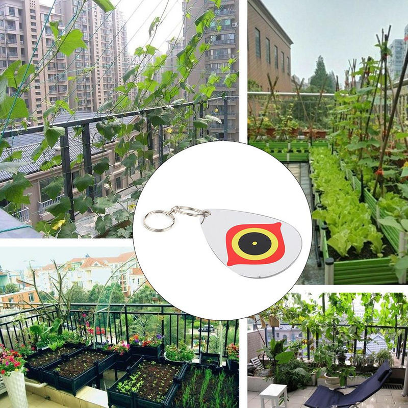 CosyHome 5er Set Reflektierende Vogelabwehr Ornamente mit Auge Muster in Multicolour aus PVC für Garten Balkon und Obstgarten - Bild 3