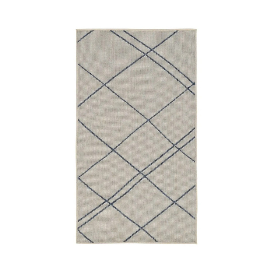 Vercai Rugs Teppich Terrace Karo in Weiß und Azurblau, B: 160 cm, L: 220 cm - Bild 2