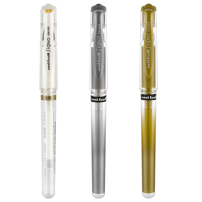 UNI Japan UM153 Weißer Textmarker Gelstift, Wasserfester und Verblassungsbeständiger Opaker Marker für Manga-Zeichnungen und Skizzen - Bild 3