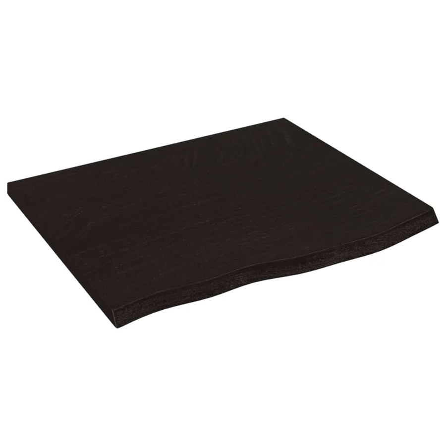 vidaXL Waschtischplatte aus Eichenholz in Dunkelgrau, B: 60 cm, T: 50 cm, H: 2 cm - Bild 2