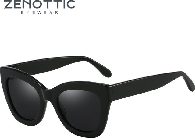 ZENOTTIC Sonnenbrille, Vollrand, quadratisch, Acetat, schwarz, Damen - Bild 1