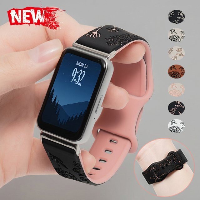 CAOWTAN Uhrenarmband Silikon, zweifarbiges Löwenzahn, Bunt, Unisex - Bild 1