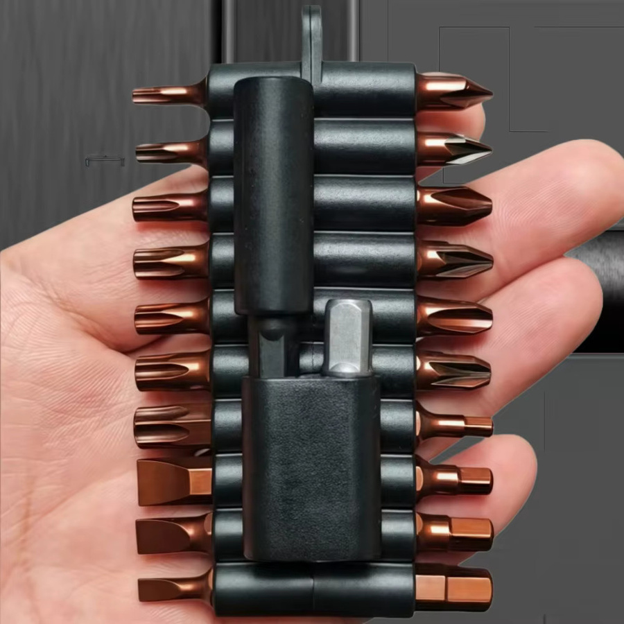 Probon 22-teiliges Schraubendreher-Bit-Set aus S2-Stahl in Schwarz mit Organizer-Hülse und magnetischem Bithalter - Bild 4