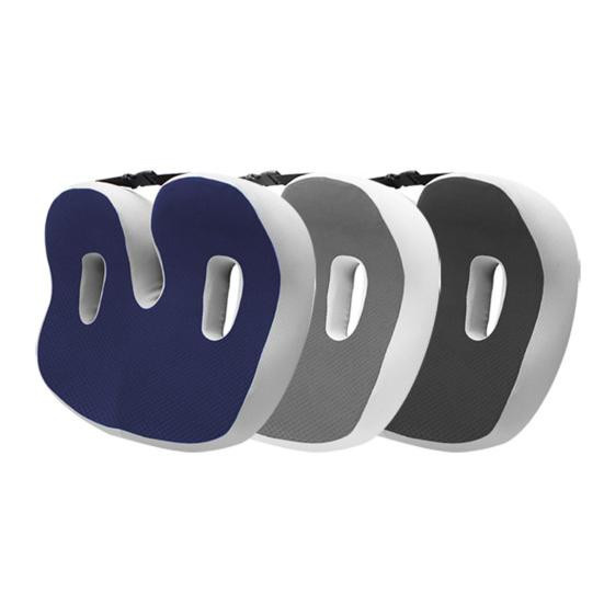Ergonomisches Sitzkissen von NOHS Cushions aus Memory-Schaum mit Fleece-Bezug zur Steißbein-Druckentlastung in Cyanblau - Bild 1
