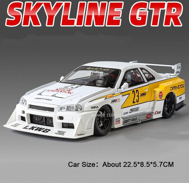 Linyi Toy Car Tourbillon Gtr S15 Modell Sportwagen, 1:24, mit Sound und Licht, ab 14 Jahren - Bild 1