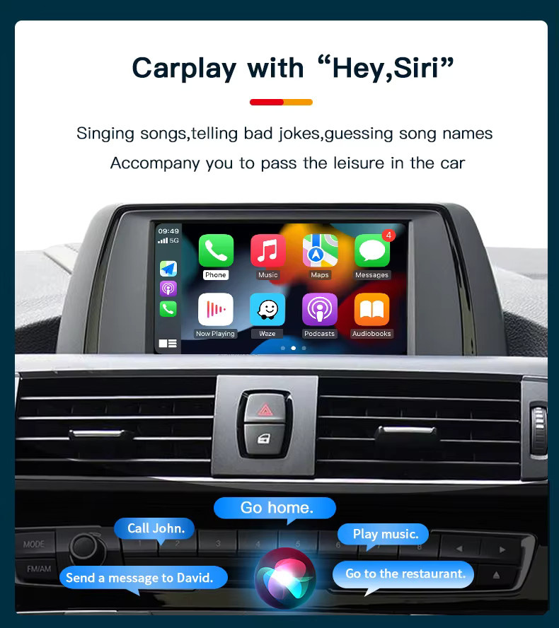 CARABC Wireless CarPlay und Android Auto Adapter für BMW NBT und CIC Systeme, Schwarz - Bild 5